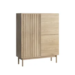 Zestawy Mebli Do Salonu|Komody>GAŁA MEBLE Komoda do salonu nowoczesna 106 cm SOLVO z ryflowanym frontem dąb cremona