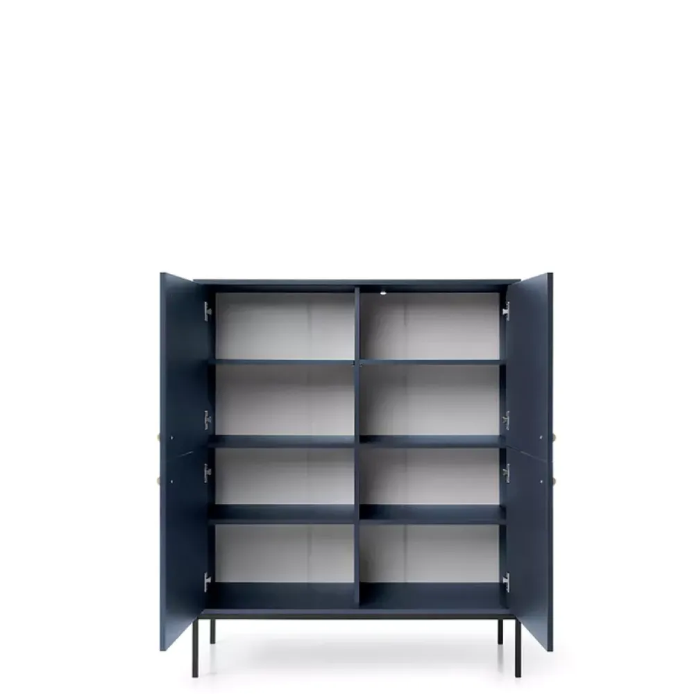 Komody>PIASKI Komoda do salonu nowoczesna MONTI granat złoty granatowy