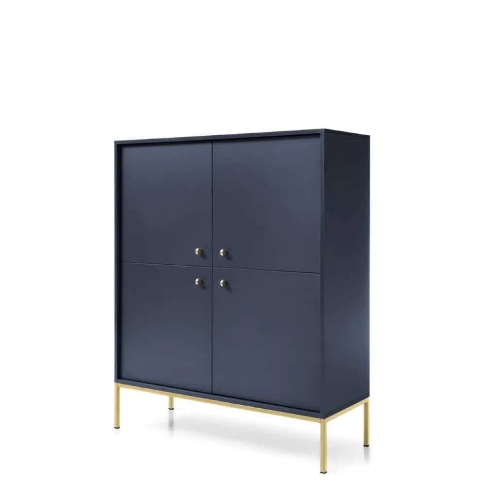 Komody>PIASKI Komoda do salonu nowoczesna MONTI granat złoty granatowy