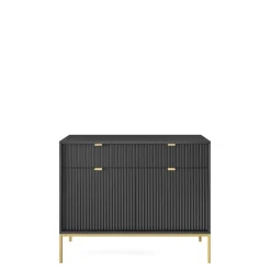 Komody>PIASKI Komoda do salonu w stylu glamour AVANTI czarny