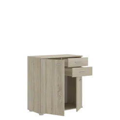 Komody></noscript>Lempert Komoda do salonu z drzwiami MANAUS dąb sonoma