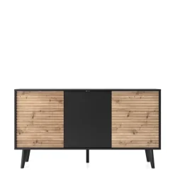 Komody>PIASKI Komoda do salonu z drzwiami 154cm Dąb Artisan VITERBO