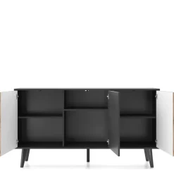 Komody>PIASKI Komoda do salonu z drzwiami 154cm Dąb Artisan VITERBO