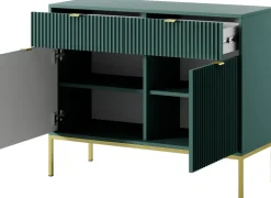 Zestawy Mebli Do Salonu|Komody>PIASKI Komoda do salonu z szufladami 104 cm AVANTI ryflowane fronty labrador