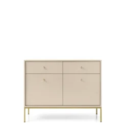 Zestawy Mebli Do Salonu|Komody>PIASKI Komoda do salonu z szufladami MONTI złoty beż