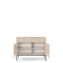 Zestawy Mebli Do Salonu|Komody>PIASKI Komoda do salonu z szufladami MONTI złoty beż