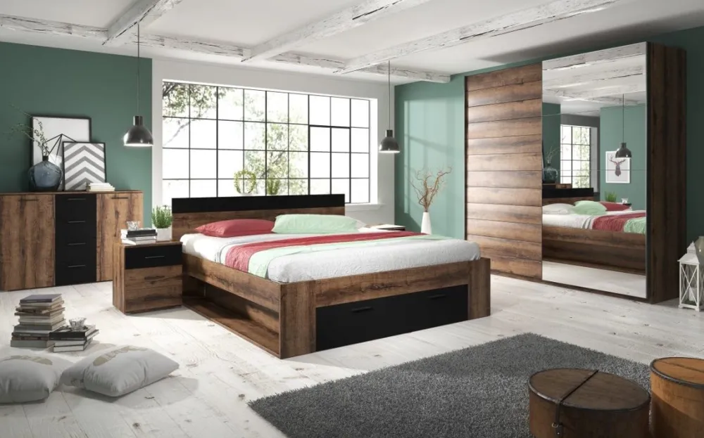 Zestawy Mebli Do Sypialni|Komody>Helvetia Komoda do sypialni 132 cm dąb monastery BETA