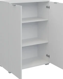 Komody>INTER MEBLE Komoda do sypialni 71 cm dwudrzwiowa nowoczesna ELARO biała biały