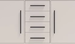 Komody>GiB Meble Komoda do sypialni 150 cm z szufladami MAXIDO kaszmir