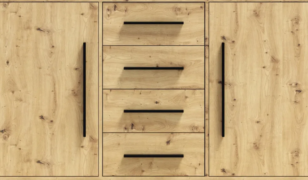 Zestawy Mebli Do Sypialni|Komody>GiB Meble Komoda do sypialni 150 cm z szufladami MAXIDO dąb artisan