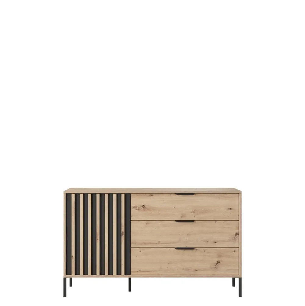 Zestawy Mebli Do Sypialni|Komody>LASKI Komoda do sypialni w stylu nowoczesnym TERAMO dąb artisan antracyt