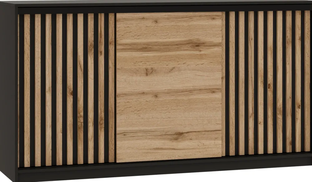 Komody>BROMARKT Komoda do sypialni z lamelami i szufladami 180 cm LOFT