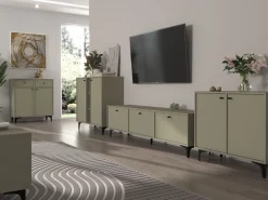 Komody>Lempert Komoda dwudrzwiowa do salonu 100 cm TOKEN eukaliptus