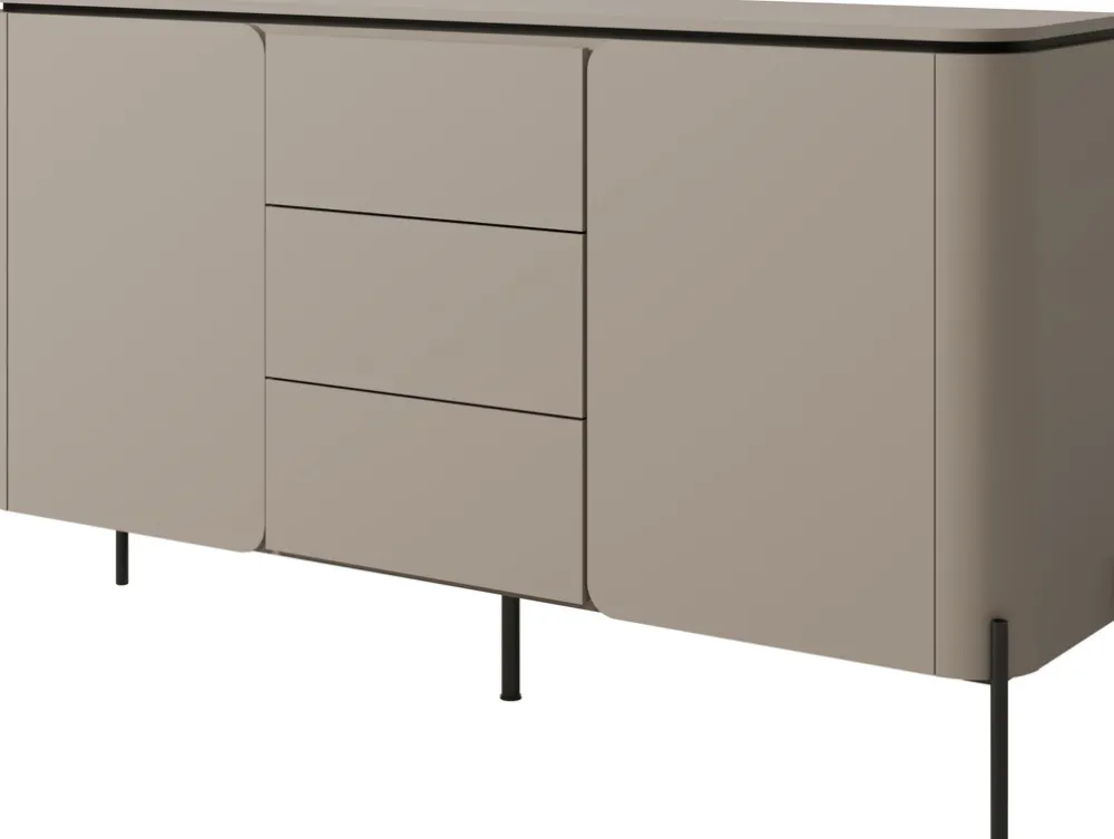 Komody>Helvetia Komoda dwudrzwiowa do salonu 162 cm z szufladami i półkami congo BELLO