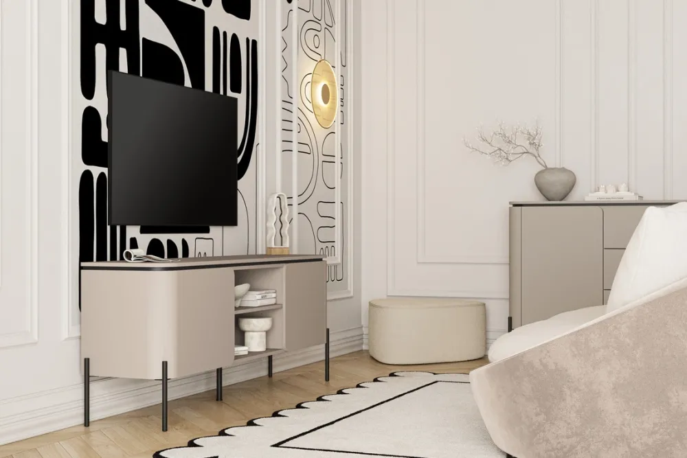 Komody>Helvetia Komoda dwudrzwiowa do salonu 162 cm z szufladami i półkami congo BELLO