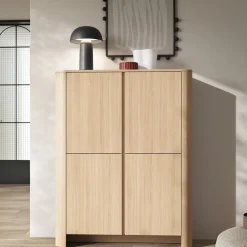 Komody>PIASKI Komoda dwudrzwiowa z półkami 103 cm dąb vicenza BELVI dąb vincenza