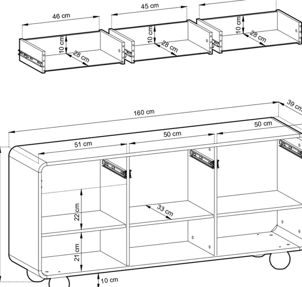 Zestawy Mebli Do Salonu|Komody>PIASKI Komoda dwudrzwiowa z szufladami 108 cm kaszmir AVELON
