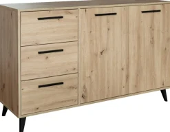 Komody>Stolar Komoda dwudrzwiowa z szufladami 140 cm KODA dąb artisan
