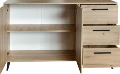 Komody>Stolar Komoda dwudrzwiowa z szufladami 140 cm KODA dąb artisan