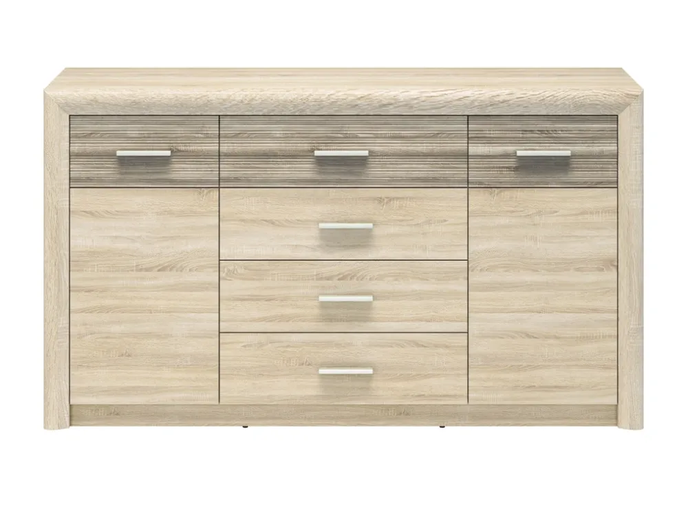 Meble Młodzieżowe|Zestawy Mebli Do Salonu>ML Meble Komoda dwudrzwiowa z szufladami 165 cm CASTEL dąb sonoma