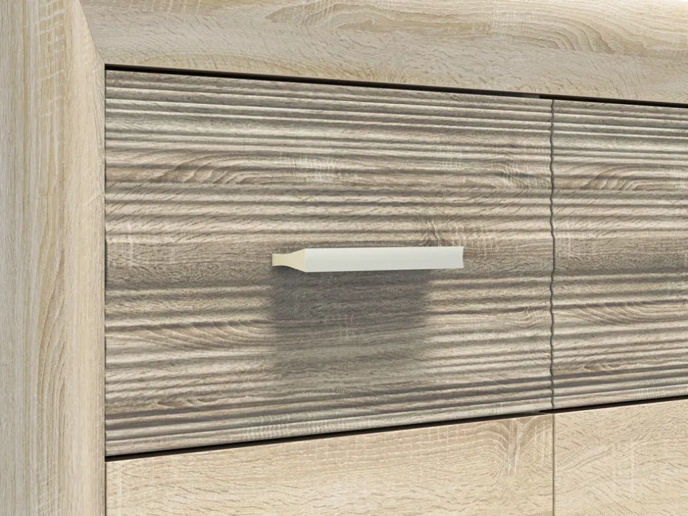 Meble Młodzieżowe|Zestawy Mebli Do Salonu>ML Meble Komoda dwudrzwiowa z szufladami 165 cm CASTEL dąb sonoma