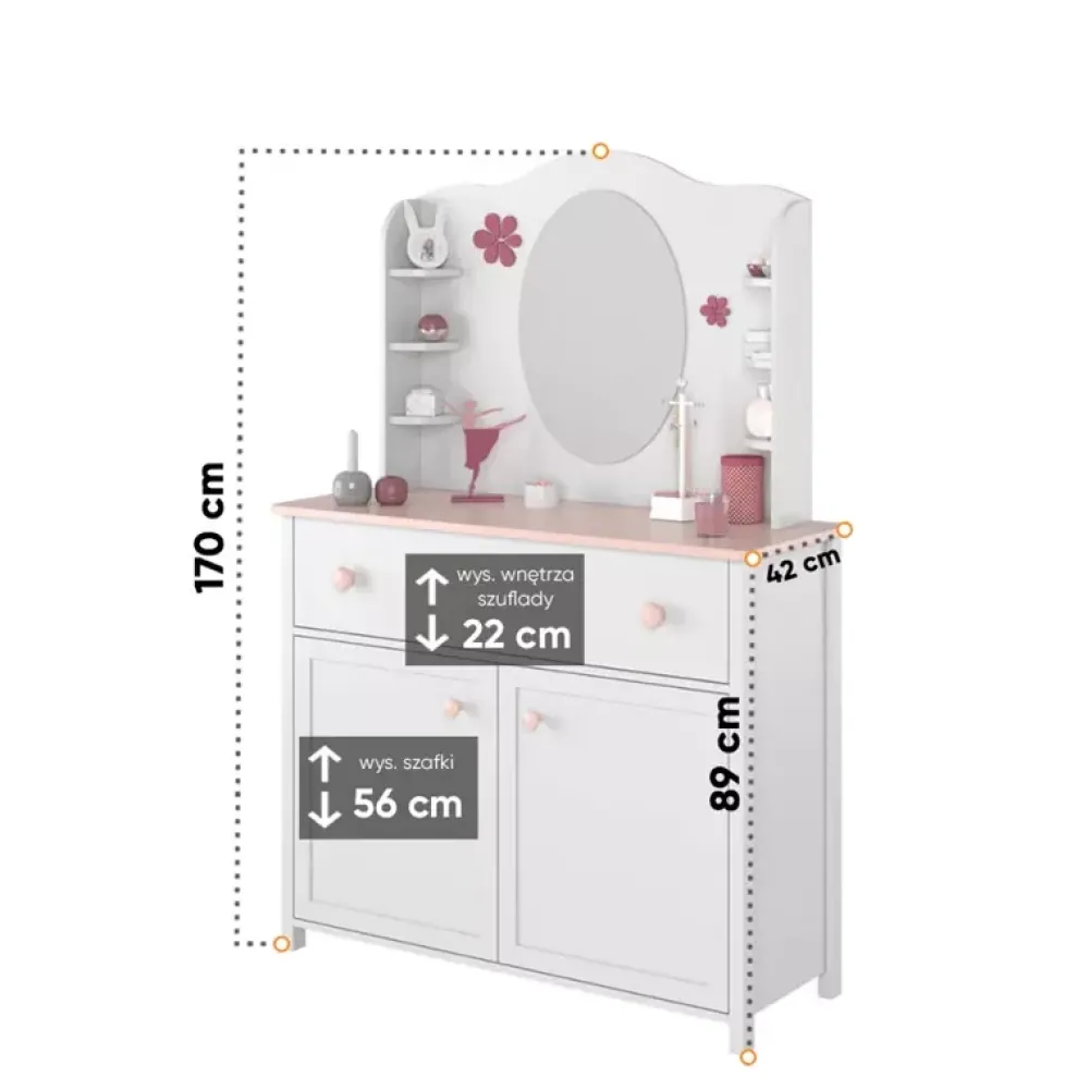 Meble Dla Dzieci|Zestawy Mebli Dziecięcych>lenart. Komoda dziecięca z szufladą i drzwiami 110 cm LUNA