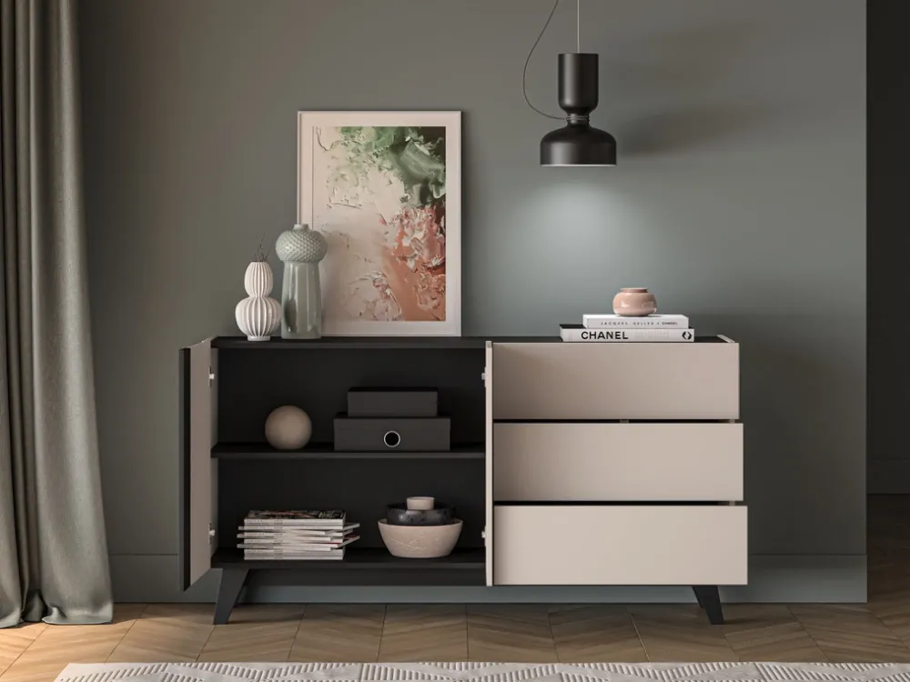 Meble Dla Dzieci|Meble Młodzieżowe>ML Meble Komoda młodzieżowa 160 cm do pokoju FERIO cashmere