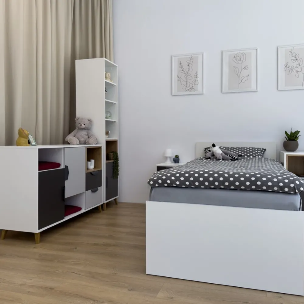 Meble Młodzieżowe|Zestawy Mebli Młodzieżowych>JUREK Komoda nowoczesna 80 cm JORK