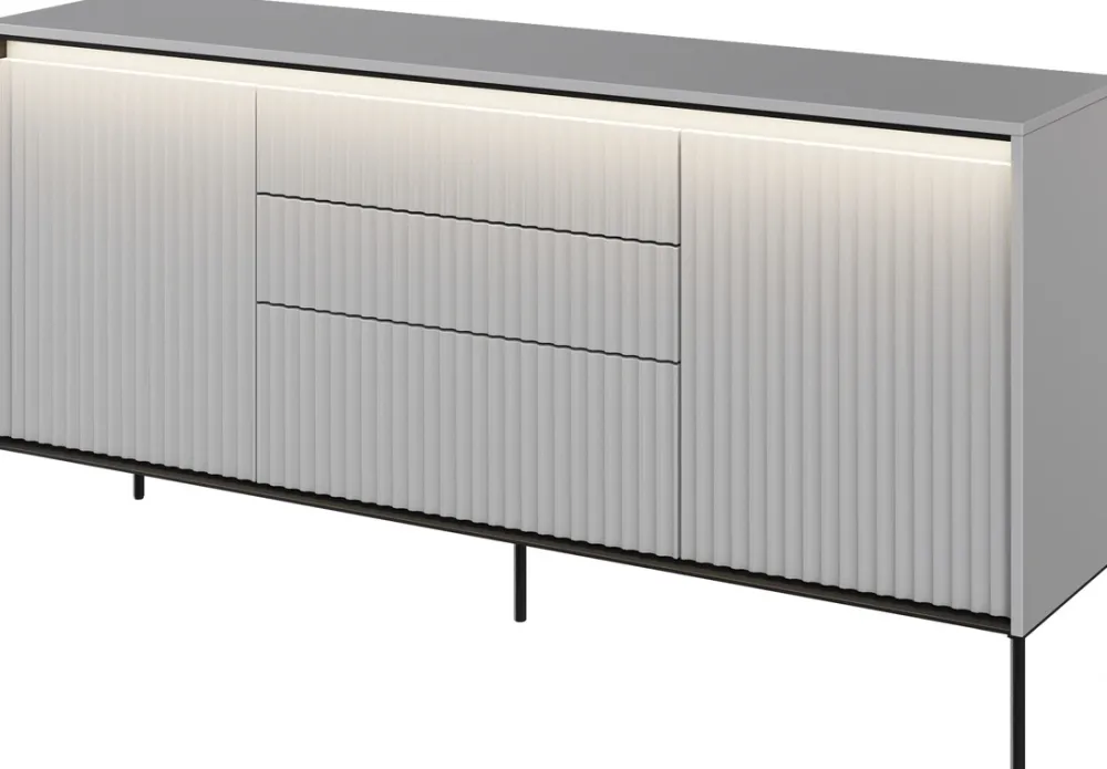 Zestawy Mebli Do Salonu|Komody>lenart. Komoda nowoczesna do salonu z frezowanymi frontami i szufladami TREND