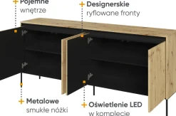 Zestawy Mebli Do Salonu|Komody></noscript>lenart. Komoda nowoczesna z ryflowanymi frontami TREND