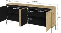Zestawy Mebli Do Salonu|Komody></noscript>lenart. Komoda nowoczesna z ryflowanymi frontami TREND