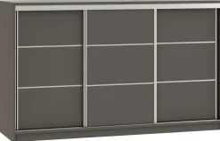 Komody>BROMARKT Komoda przesuwna 160 cm z szufladami do sypialni TOP grafit