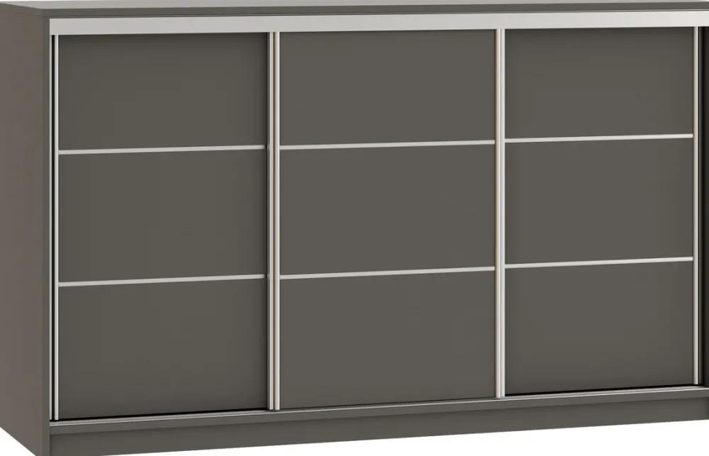 Komody>BROMARKT Komoda przesuwna 160 cm z szufladami do sypialni TOP grafit