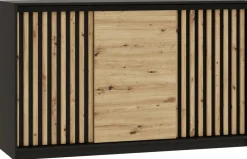 Komody>BROMARKT Komoda przesuwna do sypialni 160 cm z drążkami i szufladami LOFT