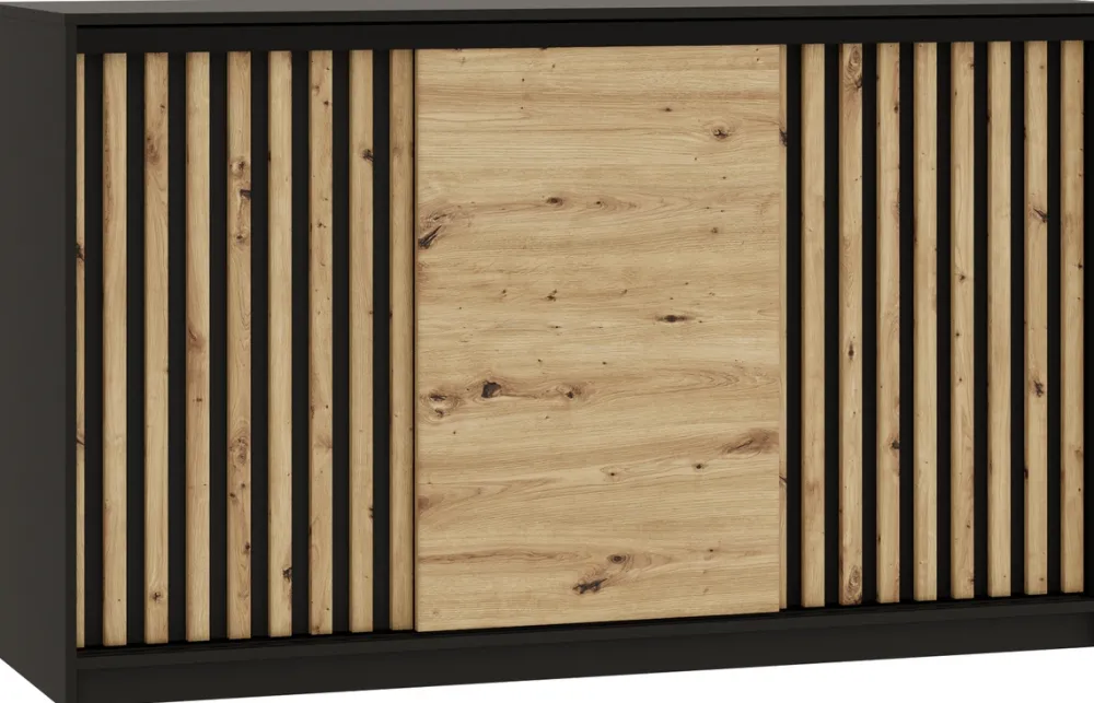 Komody>BROMARKT Komoda przesuwna do sypialni 160 cm z drążkami i szufladami LOFT