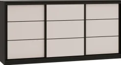 Komody>BROMARKT Komoda przesuwna do sypialni z drążkiem i szufladami 200 cm LOFT