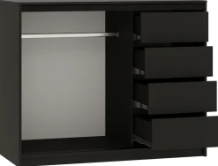 Komody>BROMARKT Komoda przesuwna z drążkiem i szufladami 120 cm LOFT