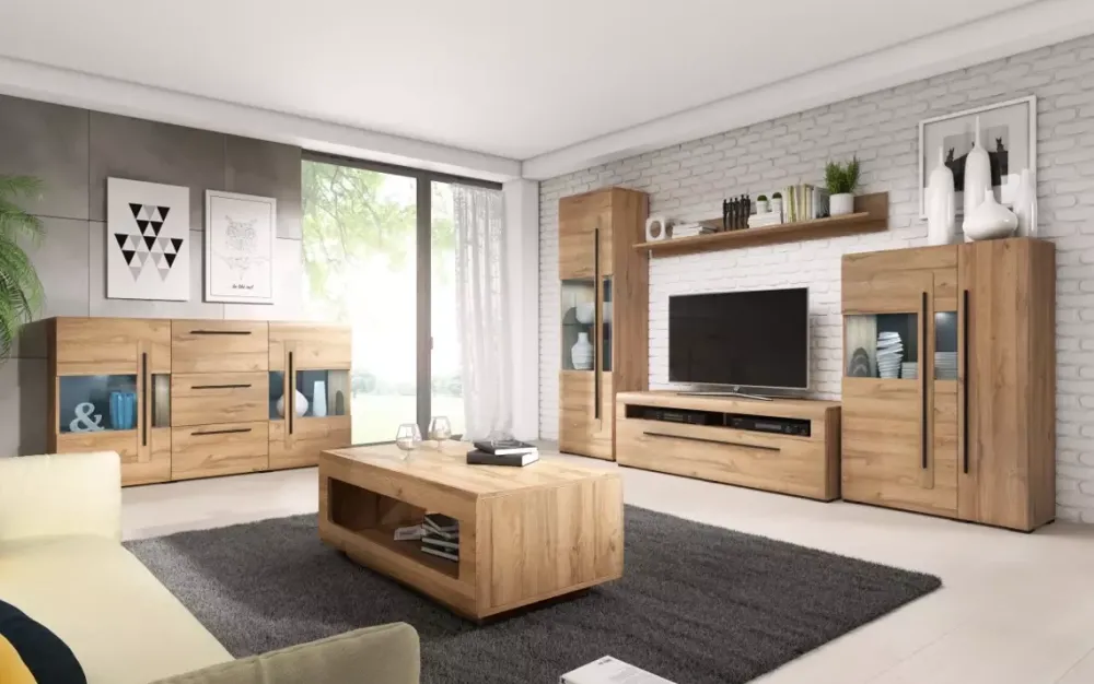 Szafki Rtv>Helvetia Komoda rtv 140 cm TELOS dąb grandson