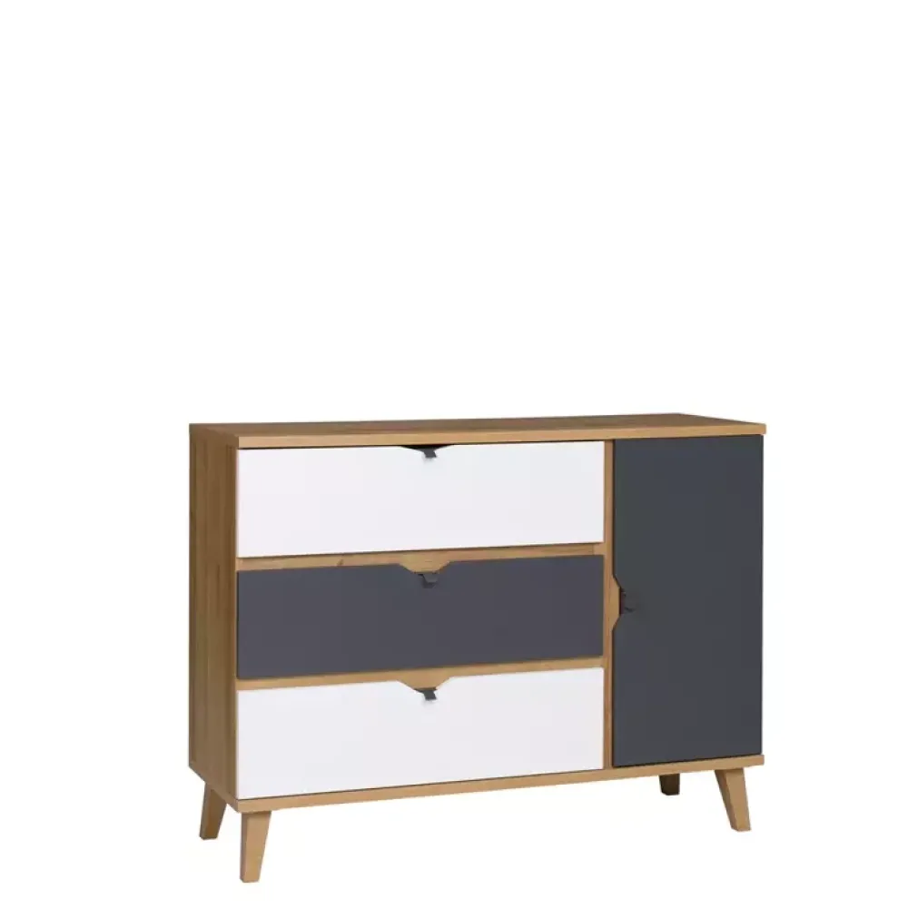 Meble Dla Dzieci|Meble Młodzieżowe>GiB Meble Komoda skandynawska z szufladami 120 cm MERKURY