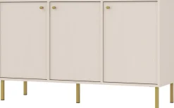 Zestawy Mebli Do Salonu|Komody>Lempert Komoda trzydrzwiowa do salonu 125 cm TOKEN beż piaskowy