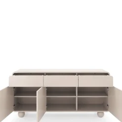 Zestawy Mebli Do Salonu|Komody>PIASKI Komoda trzydrzwiowa z szufladami 160 cm kaszmir AVELON