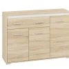 Zestawy Mebli Do Salonu|Zestawy Mebli Młodzieżowych>ML Meble Komoda trzydrzwiowa z szufladą 120 cm AVO dąb sonoma