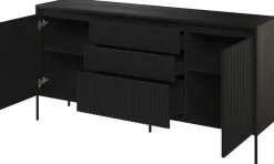 Komody|Zestawy Mebli Do Salonu>lenart. Komoda w stylu nowoczesnym z szufladami do salonu TREND czarny