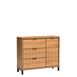 Komody>JARSTOL Komoda w stylu nowoczesnym z szufladami FONETTI dąb karmel