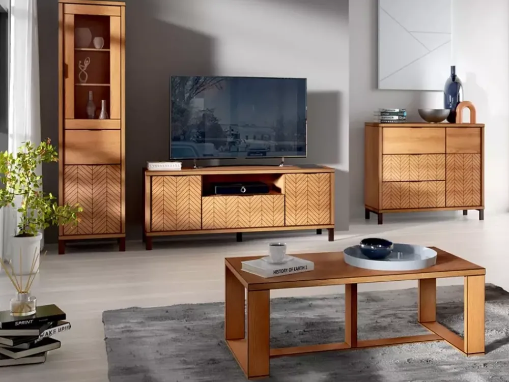 Komody>JARSTOL Komoda w stylu nowoczesnym z szufladami FONETTI dąb karmel