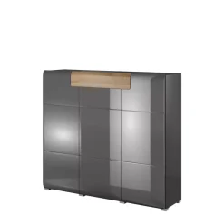 Komody>Helvetia Komoda wysoka TENDER antracyt połysk