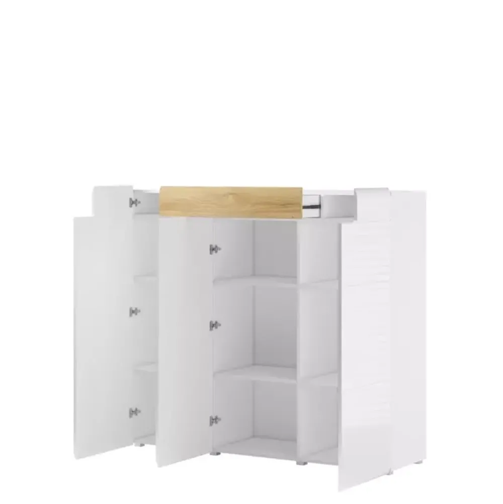 Komody>Helvetia Komoda wysoka TENDER antracyt połysk