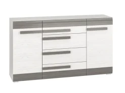 Zestawy Mebli Do Sypialni|Zestawy Mebli Do Salonu>ML Meble Komoda z drzwiami i szufladami 165 cm BLANCO sosna śnieżna