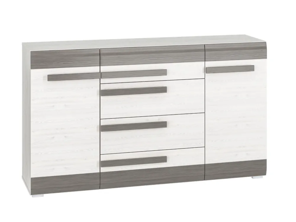 Zestawy Mebli Do Sypialni|Zestawy Mebli Do Salonu>ML Meble Komoda z drzwiami i szufladami 165 cm BLANCO sosna śnieżna