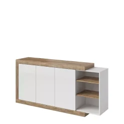 Komody>Helvetia Komoda z drzwiczkami 180 cm FRANK biały połysk